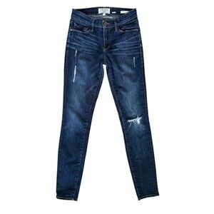 Frame Denim Le Skinny De Jeanne Distressed Jeans Los Feliz Women's Size 25 Dark